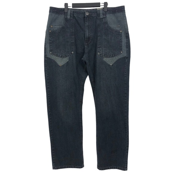 Raider Jeans Jeans Raider Mens Jeans 4 X 34 Black Wash Straight